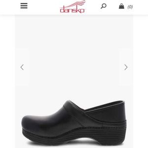 Dansko LT Black Leather Clogs